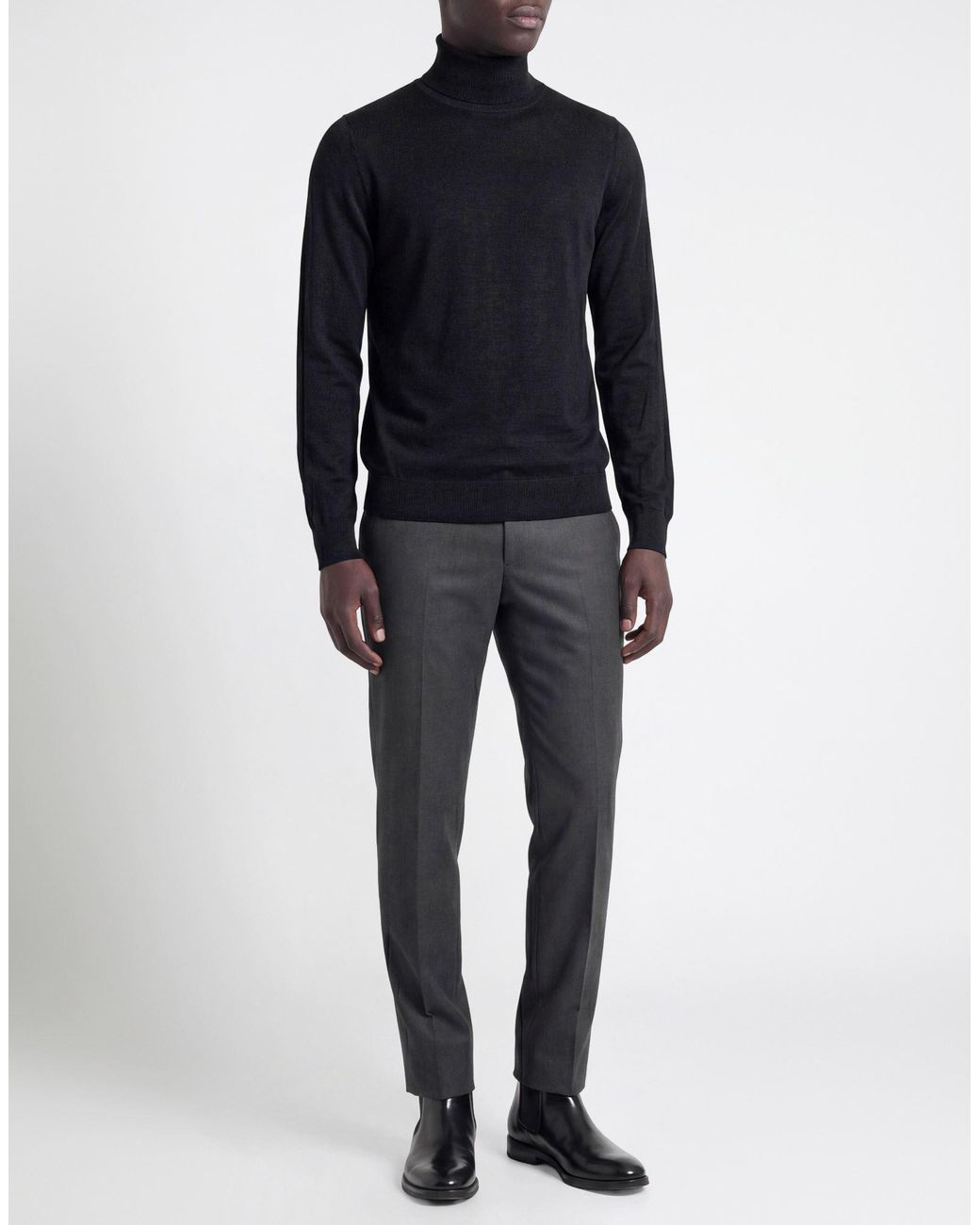 Lardini Blue Midnight Turtleneck Virgin Wool for men