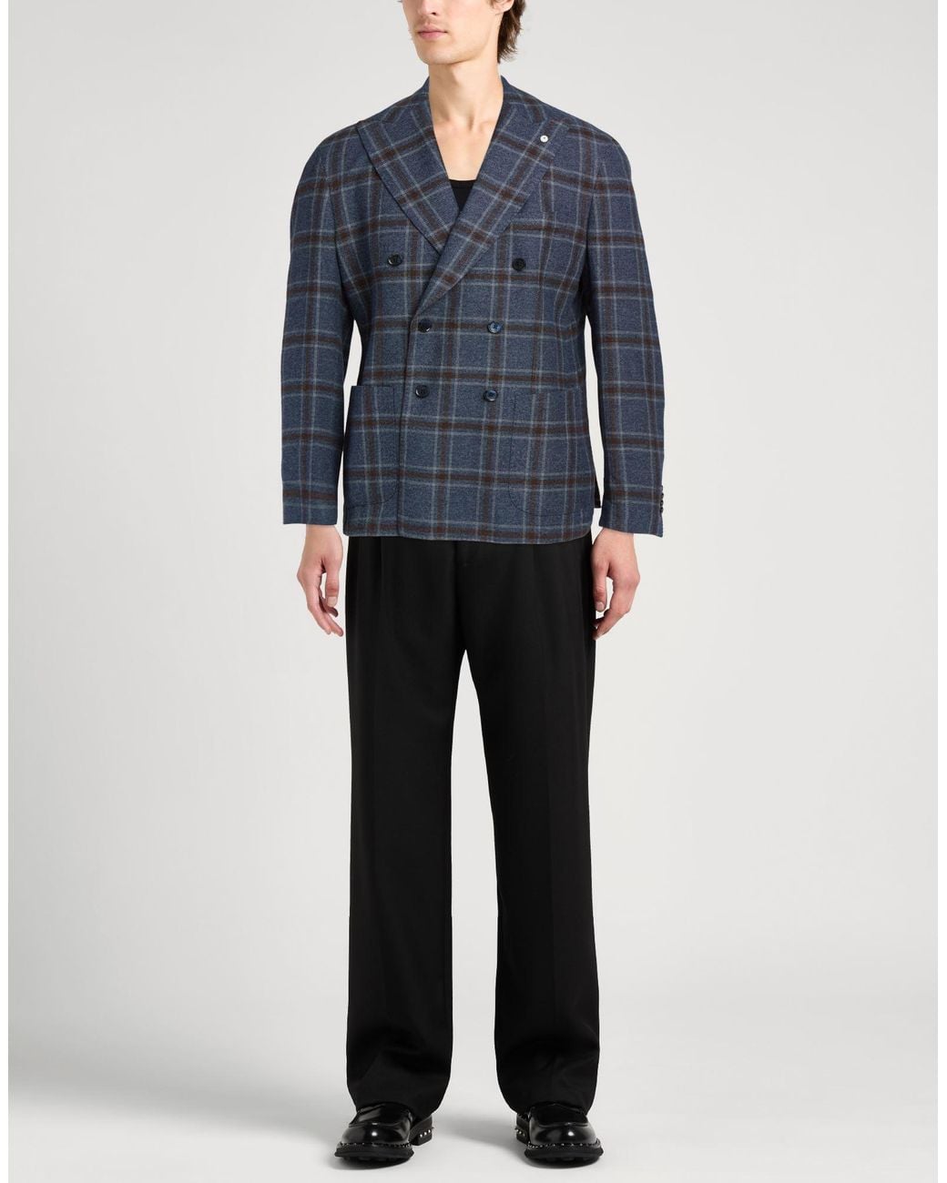 L.b.m. 1911 Blue Blazer Cotton, Cashmere for men