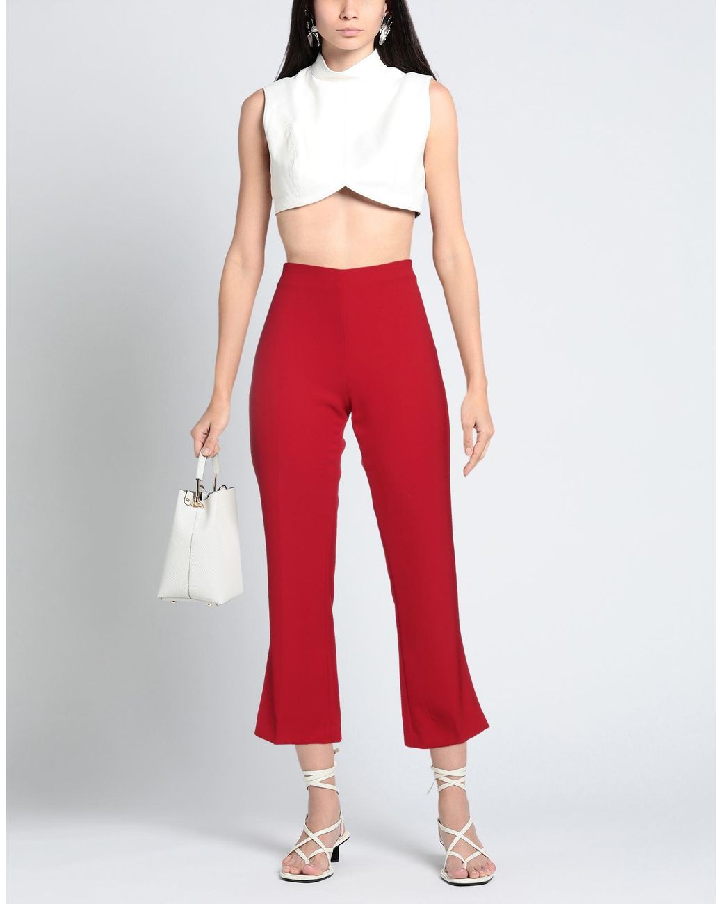 Compagnia Italiana Red Pants Polyester, Elastane