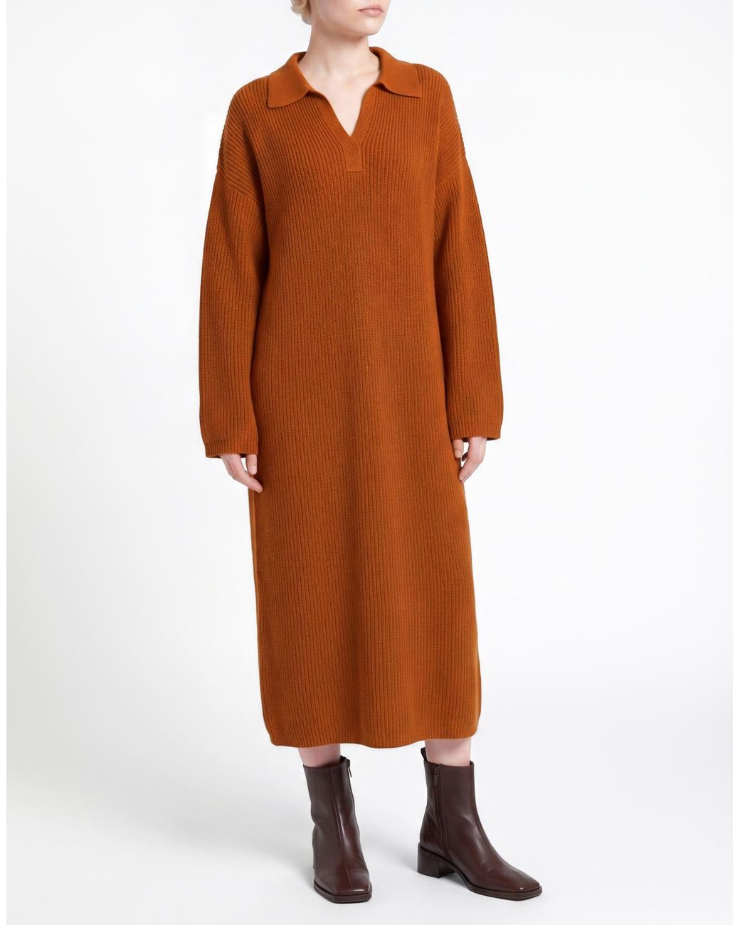 Hevò Brown Maxi Dress