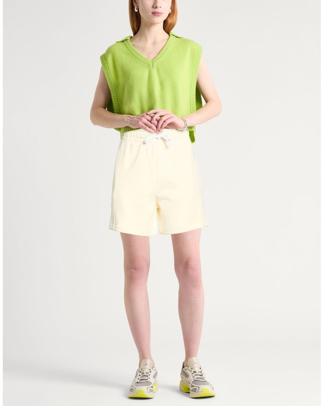 Victoria Beckham Natural Shorts & Bermuda Shorts Cotton