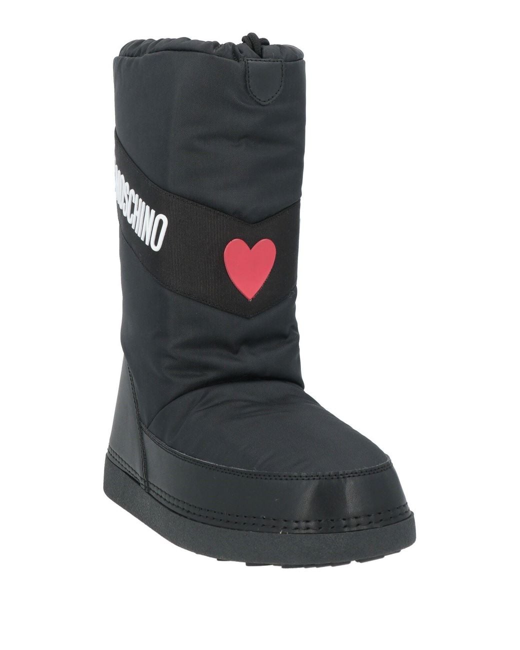Love Moschino Black Boot Textile Fibers, Synthetic Material