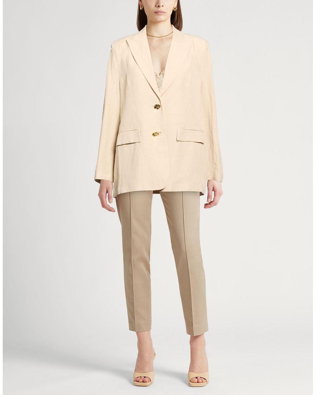 Liu Jo Natural Blazer Viscose, Linen