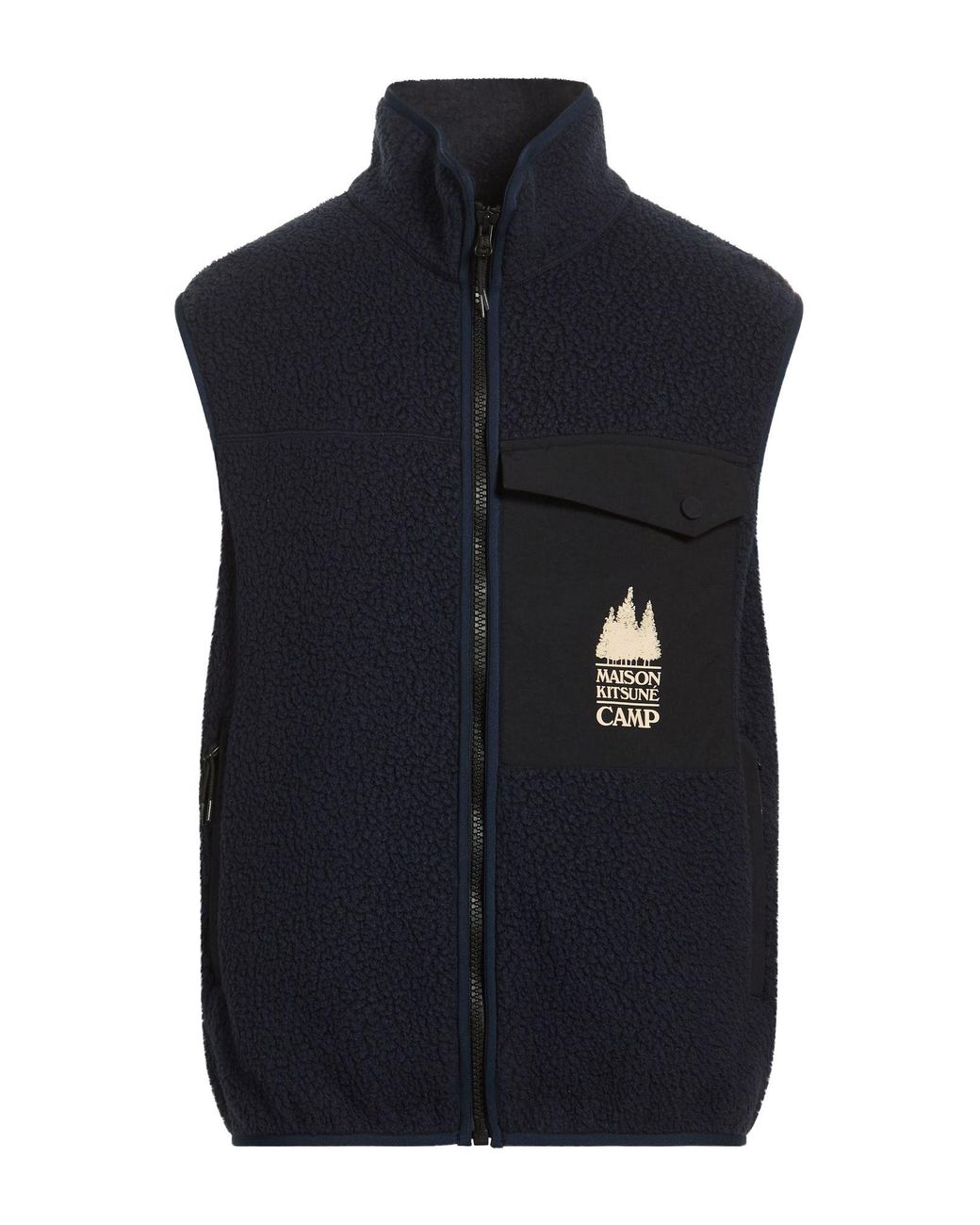Maison Kitsuné Blue Gilet for men