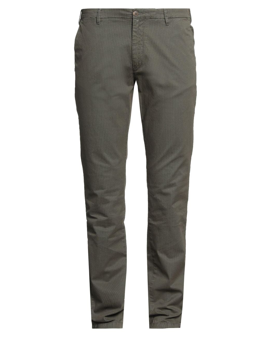 40weft Gray Military Pants Cotton, Elastane for men
