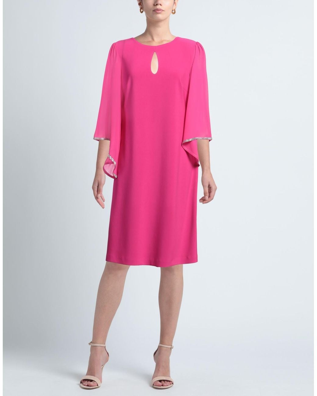 Joseph Ribkoff Pink Signature Midi Dress Polyester, Elastane