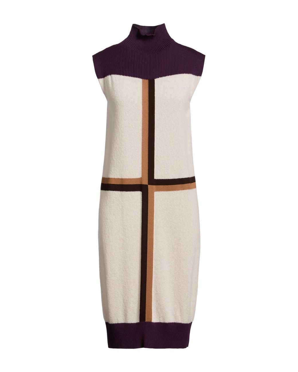 Drumohr Blue Ivory Mini Dress Virgin Wool, Polyamide
