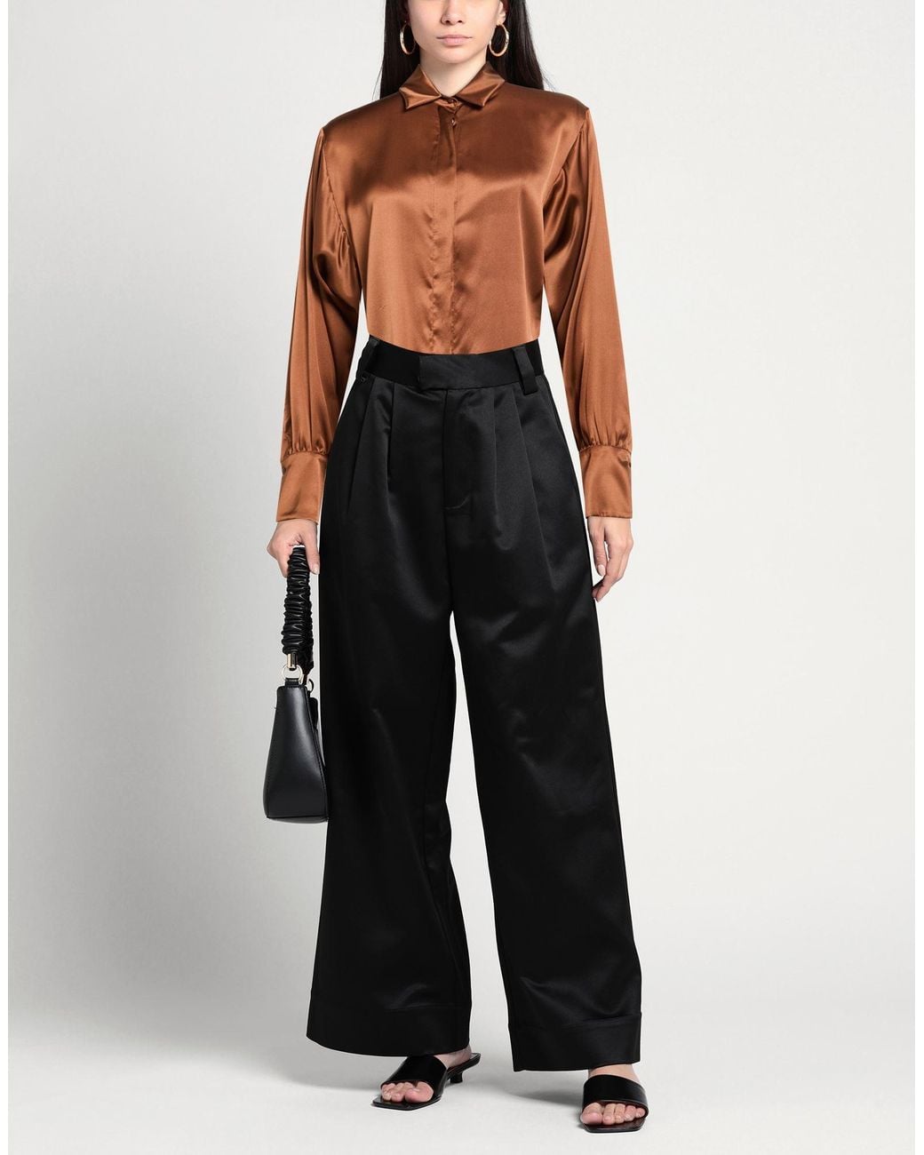 Crida Milano Brown Shirt Silk