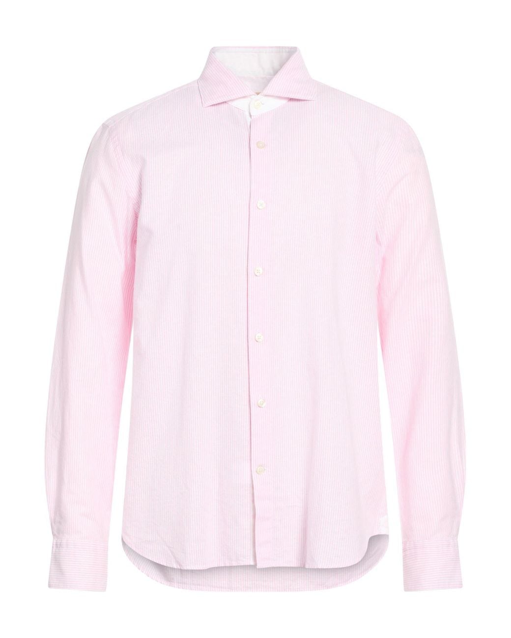 Ghirardelli Pink Washed Shirt Cotton, Linen for men