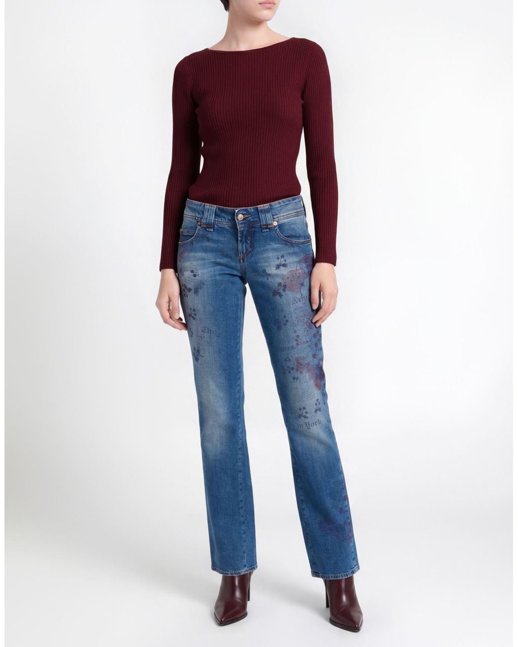 John Galliano Blue Jeans Cotton, Elastane