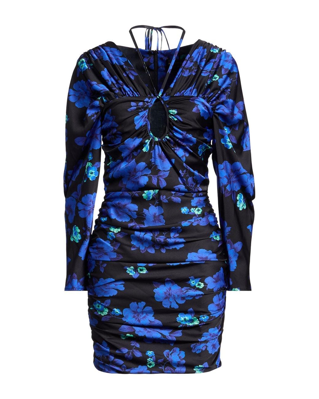 SIMONA CORSELLINI Blue Party Edition Mini Dress Polyester, Elastane
