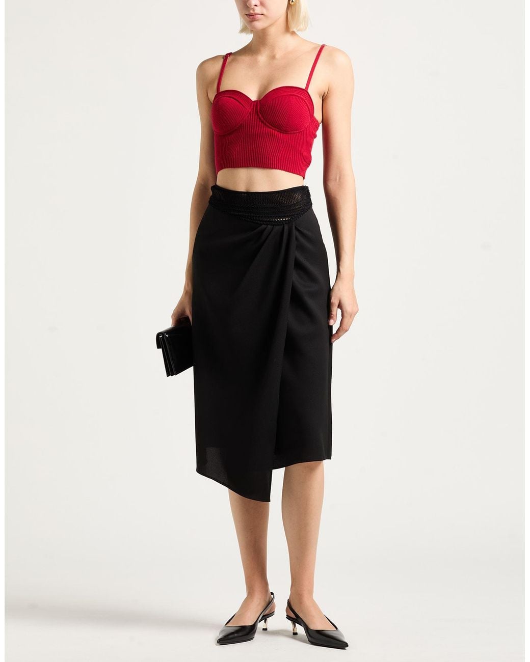 Krizia Black Midi Skirt