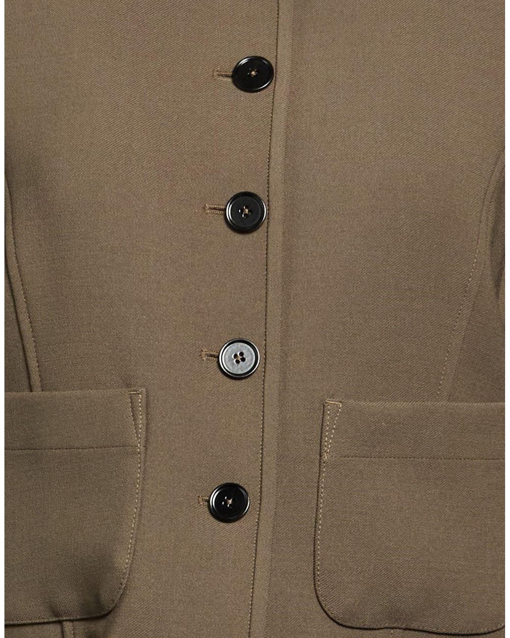 High Green Military Jacket Polyester, Virgin Wool, Elastane