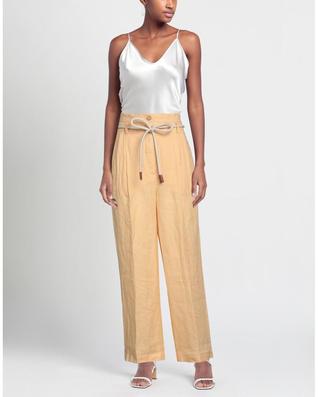 Erika Cavallini Semi Couture Natural Pants