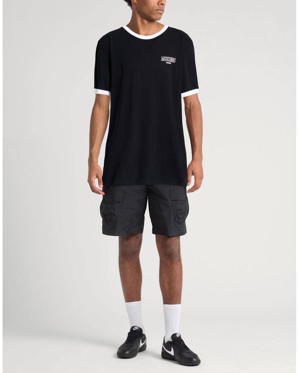 Moschino Black T-Shirt Cotton for men