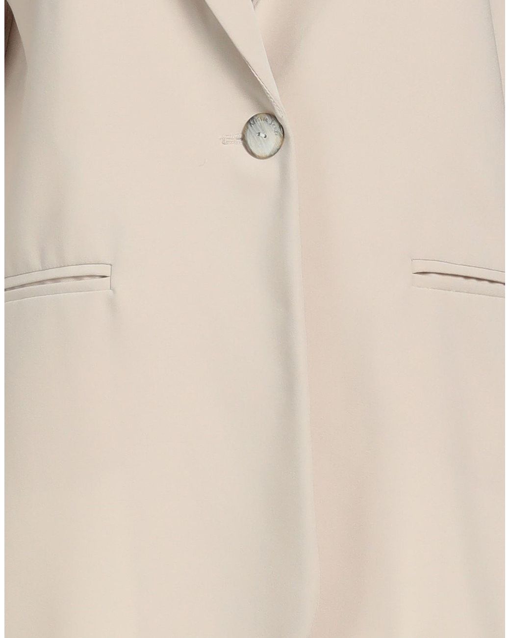 ALESSIA SANTI Natural Blazer Polyester, Viscose, Elastane