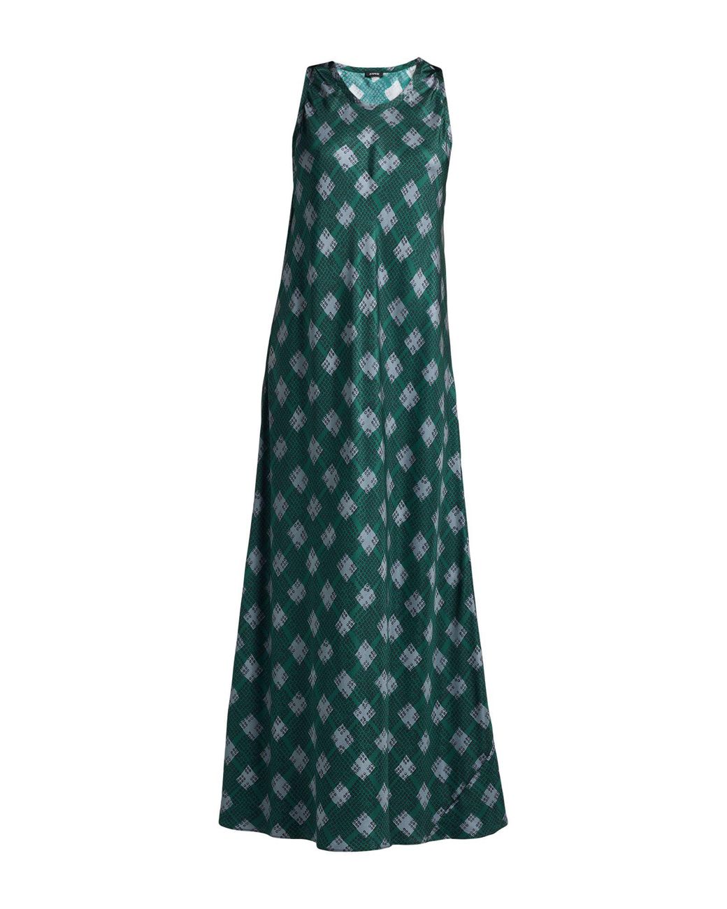 Aspesi Green Maxi Dress Silk