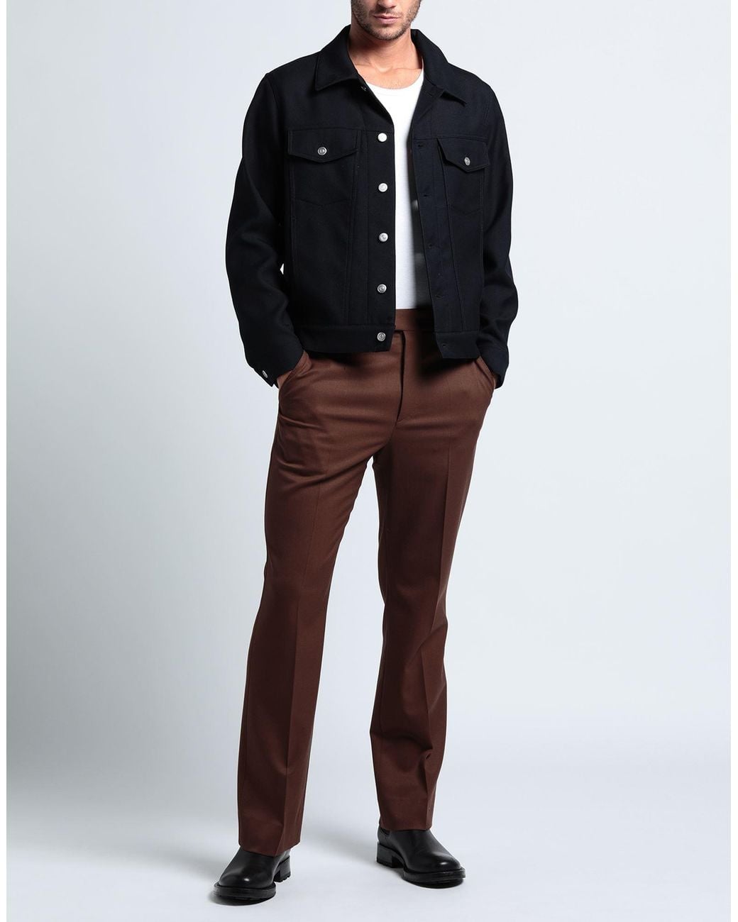 Sandro Black Wool-blend Twill Jacket for men