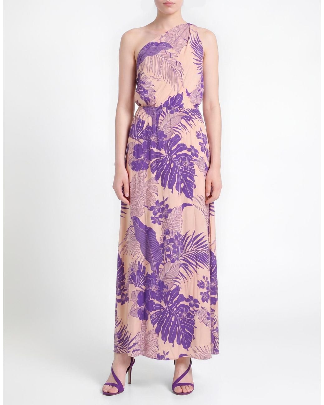 Pinko Purple Maxi Dress Viscose