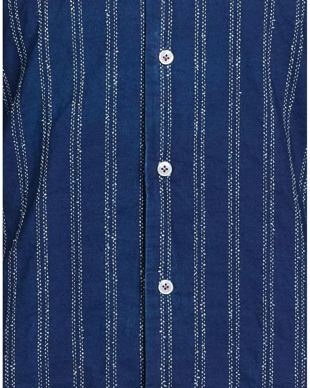 Orian Blue Shirt Cotton, Polyamide for men