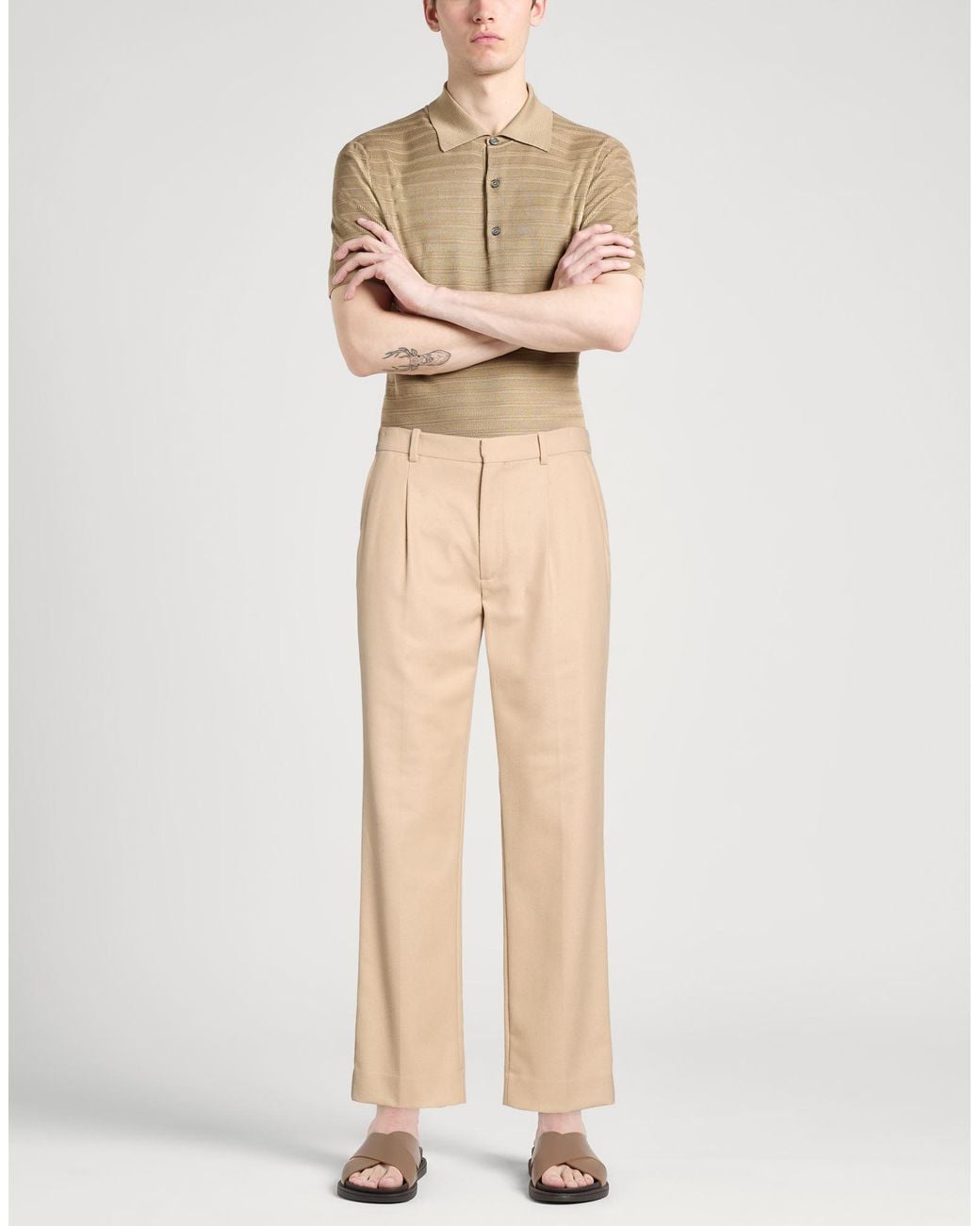 Circolo 1901 Natural Pants Virgin Wool for men