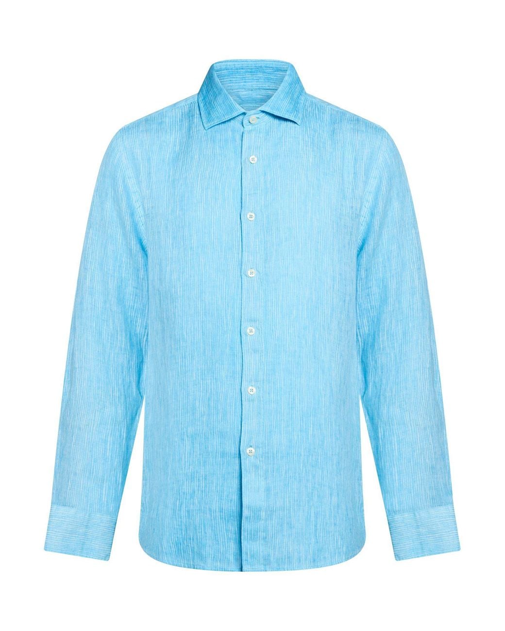 120% Lino Blue Shirts for men