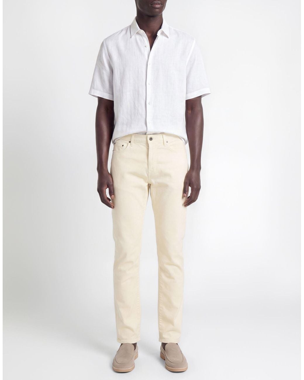John Varvatos Natural Cream Jeans Cotton, Polyester, Elastane for men