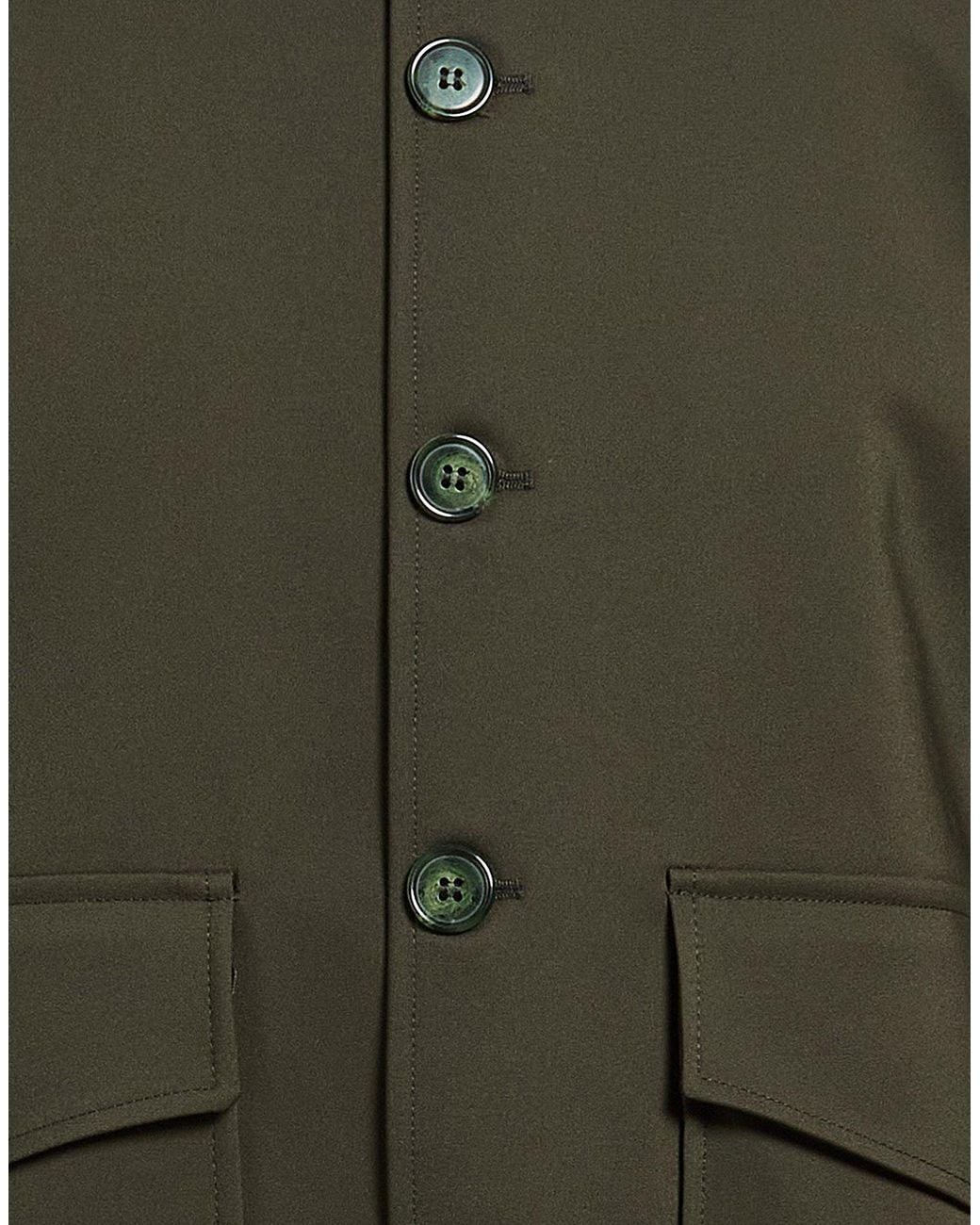 Exte Green Military Jacket Cotton, Nylon, Elastane for men