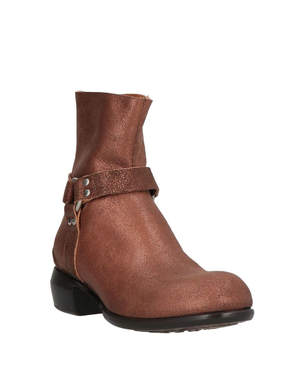 Rocco P Brown Copper Ankle Boots Leather