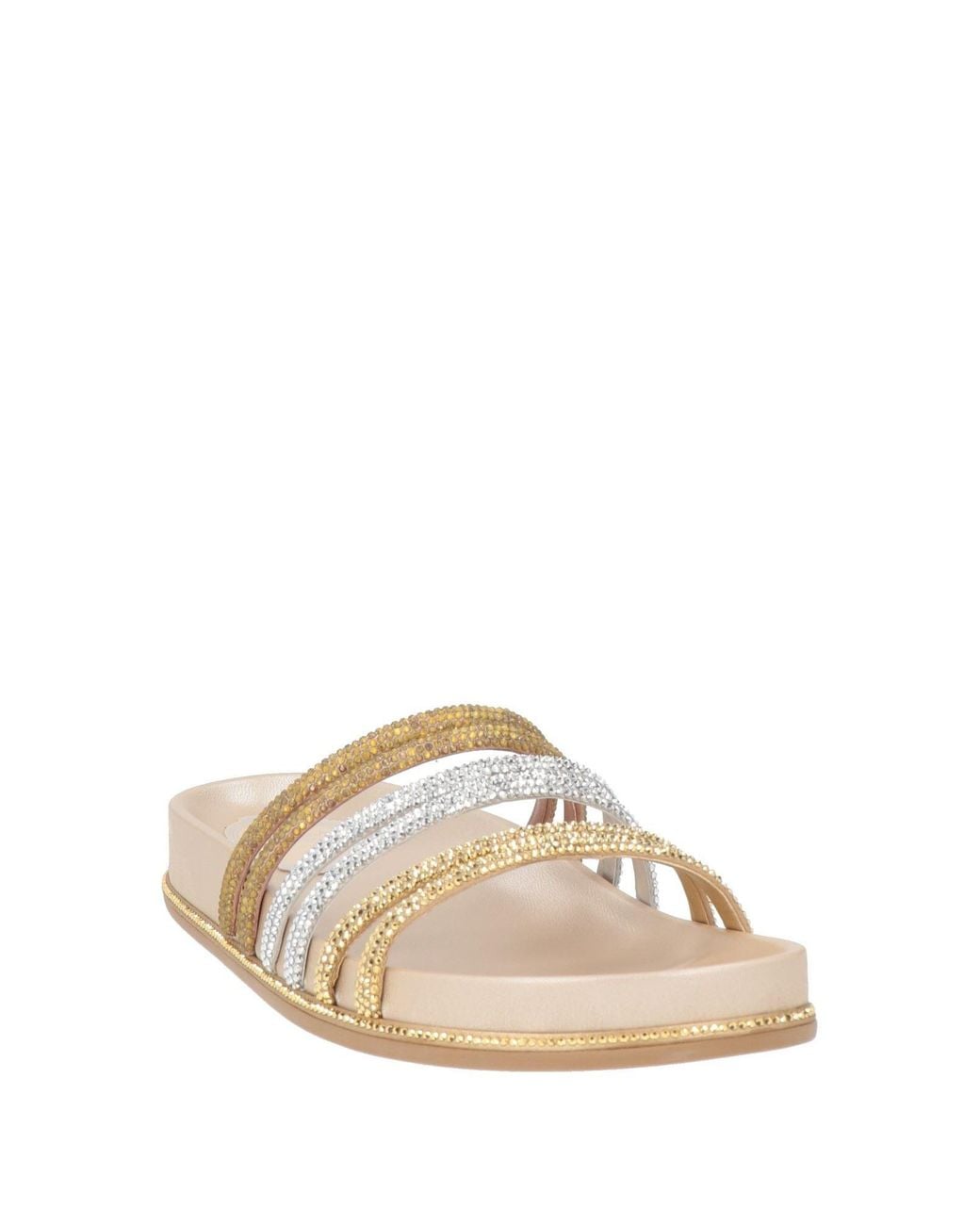 Rene Caovilla White Sandals Textile Fibers