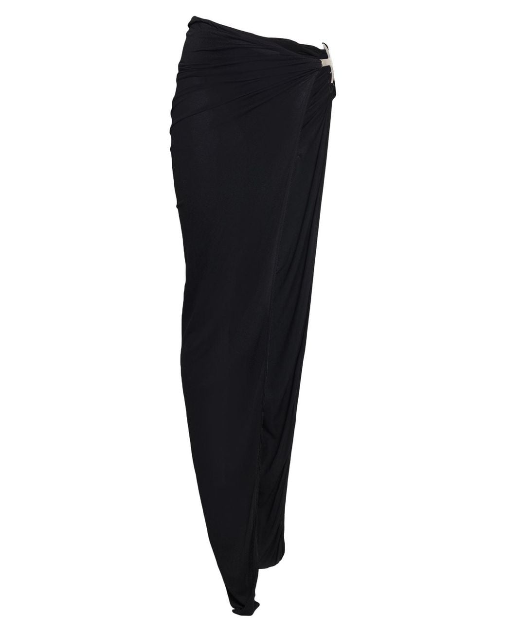 Rick Owens Blue Maxi Skirt Viscose, Polyamide, Elastane