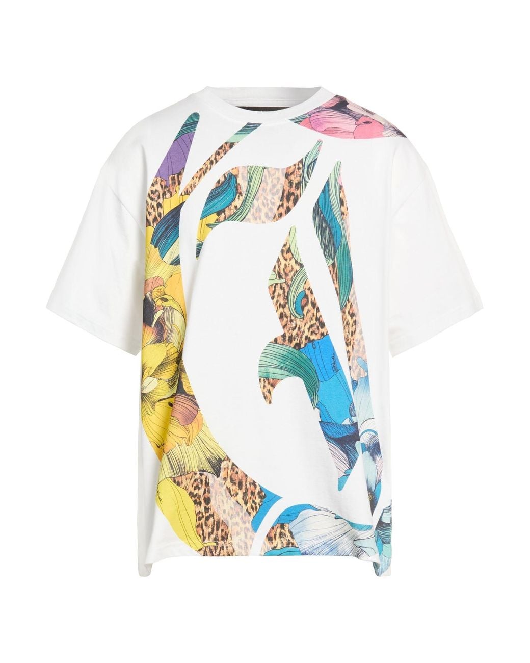 Just Cavalli Blue T-Shirt Cotton for men