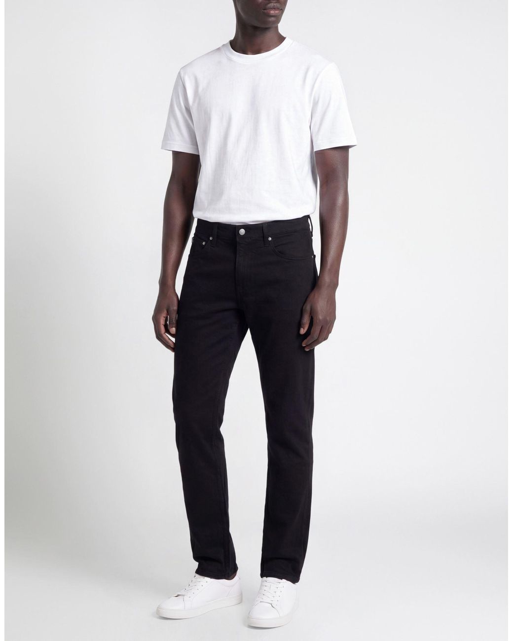 Calvin Klein Black Jeans Cotton, Elastane for men