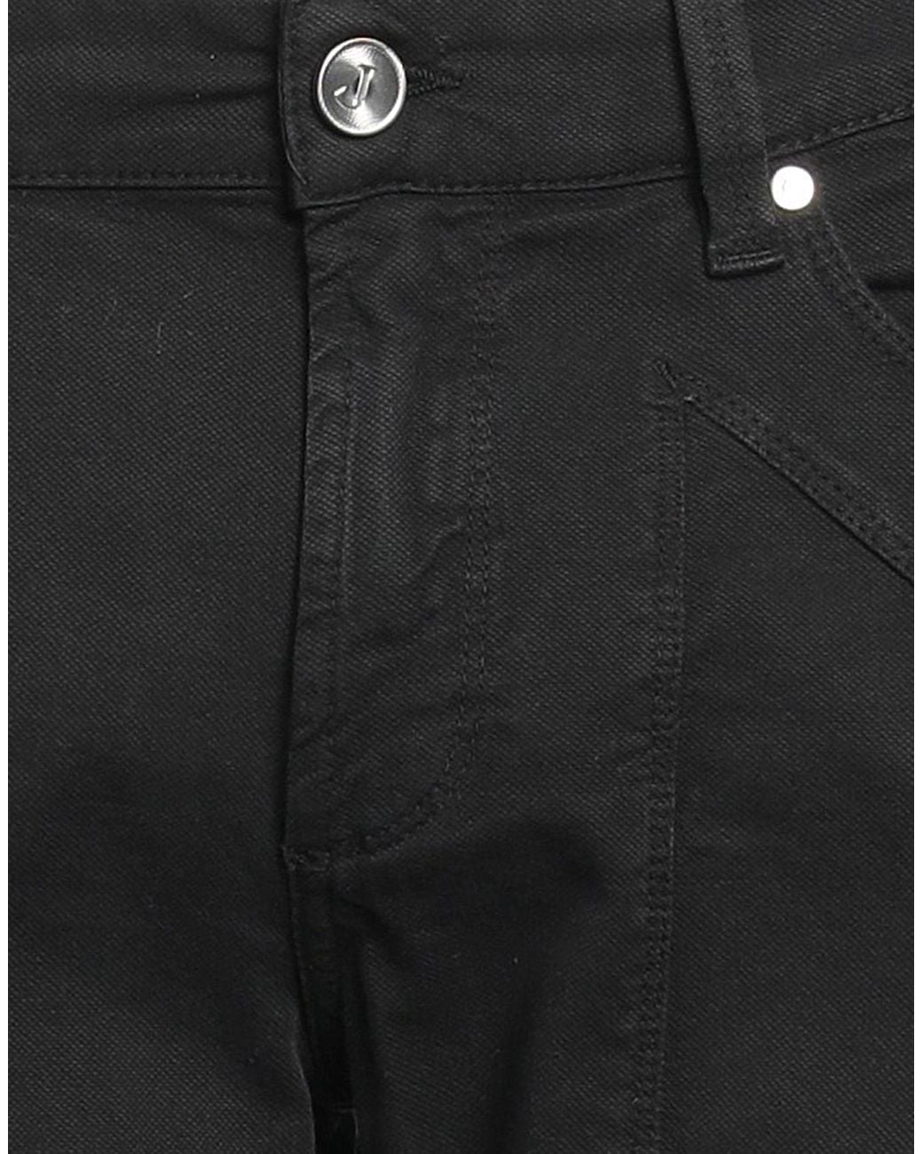 Jeckerson Black Pants Cotton, Elastane for men