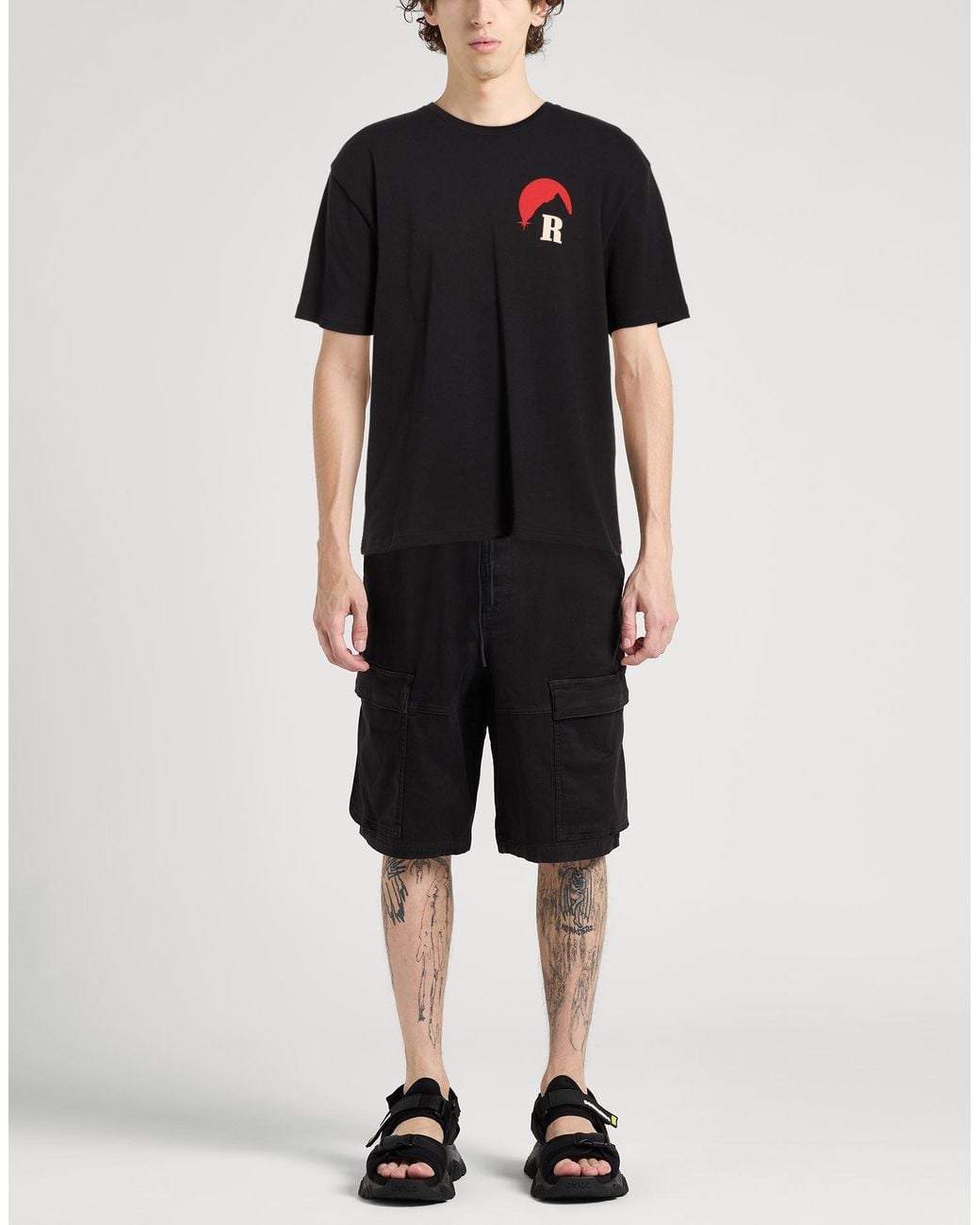 Rhude Black T-Shirt Cotton for men