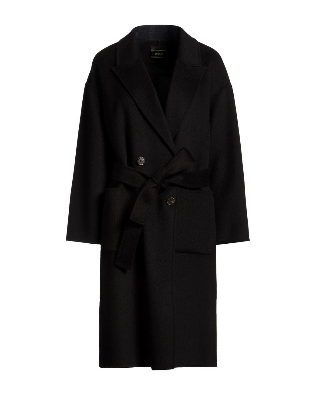 BRERAS Milano Black Coat Wool, Polyester