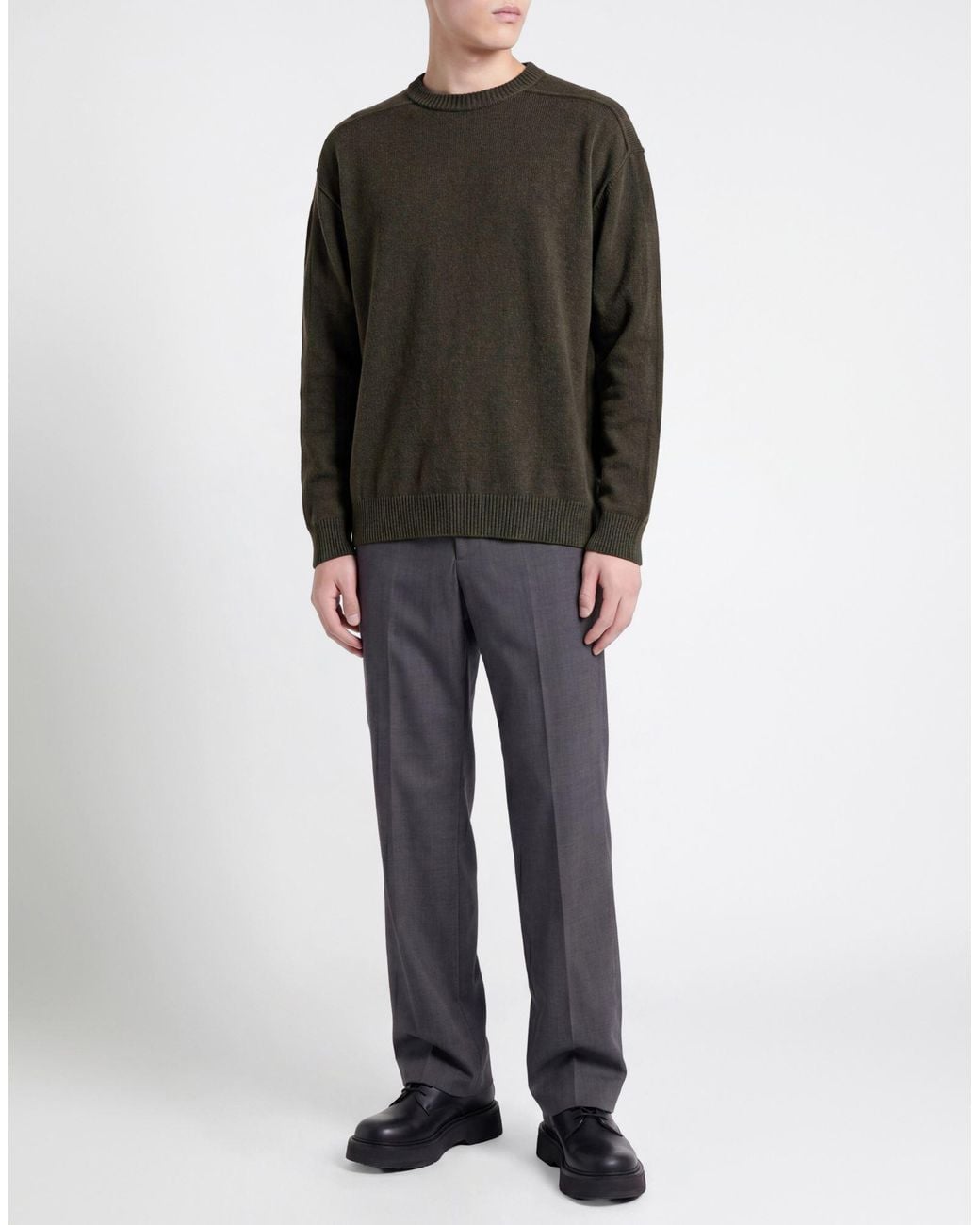 Rick Owens Green Military Sweater Cashmere, Wool for men