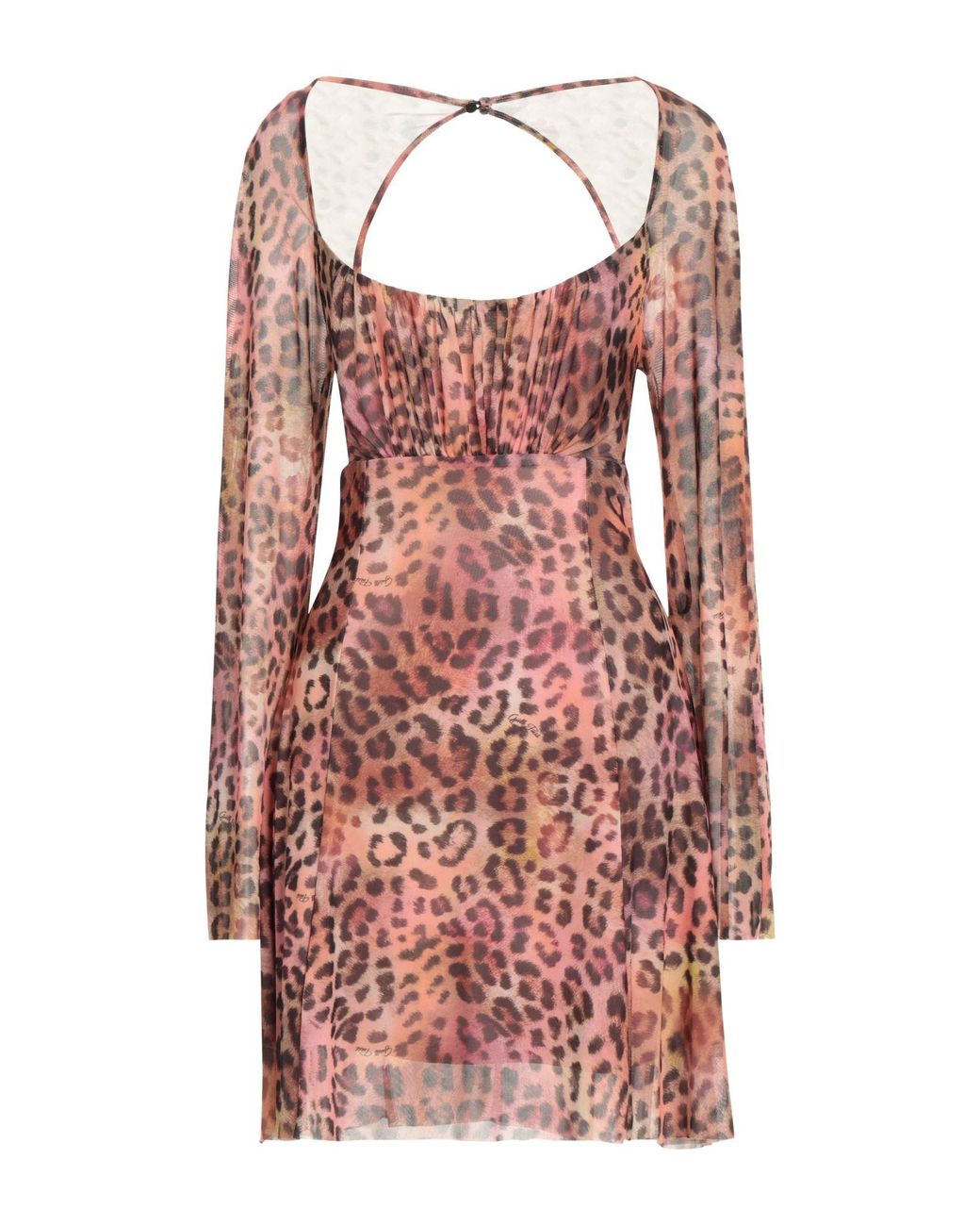 Gaelle Paris Pink Mini Dress Polyester, Elastane