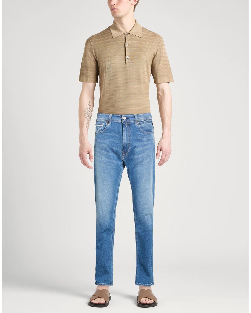 Replay Blue Jeans Cotton, Polyester, Elastane for men