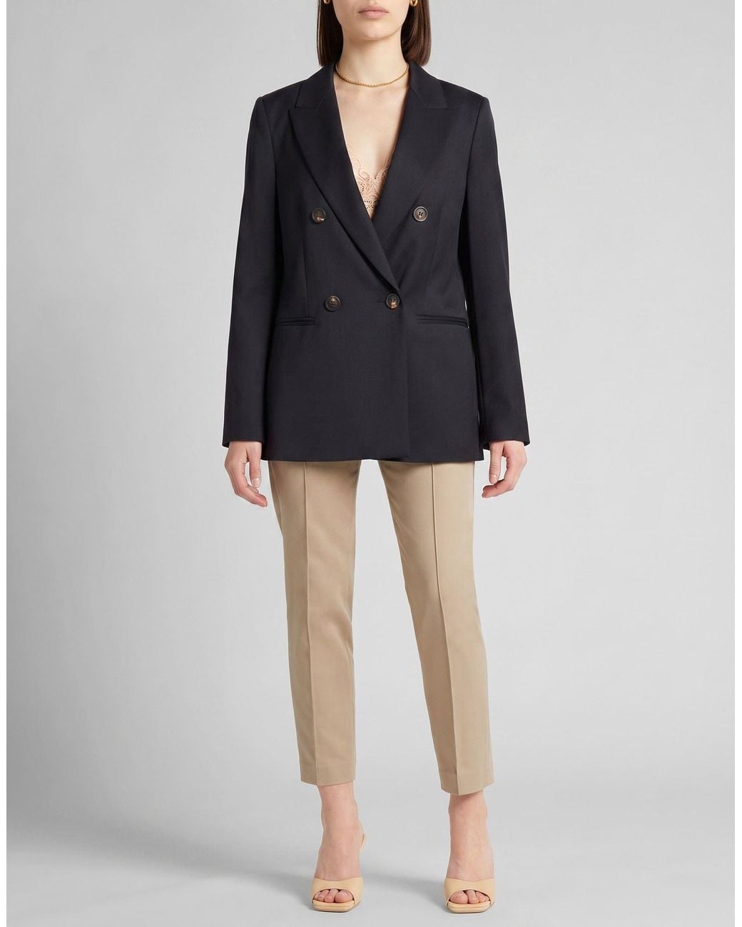 Peserico Black Blazer Polyester, Wool, Elastane