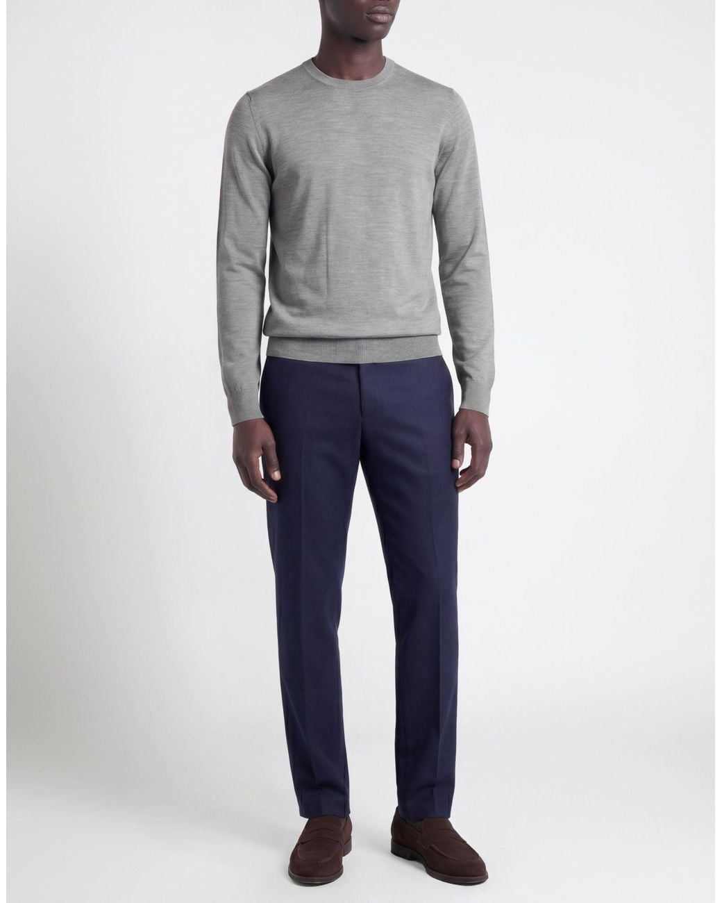 Alpha Studio Gray Sweater for men