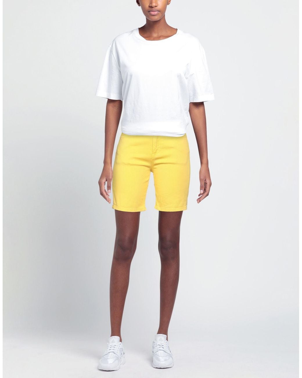 Liu Jo Yellow Denim Shorts