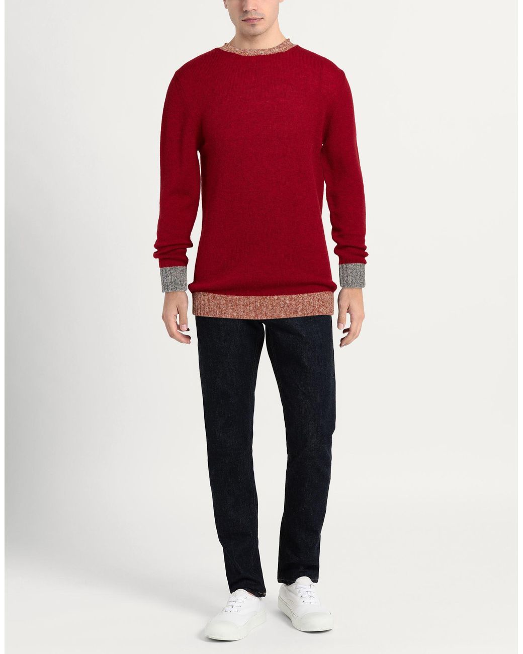 Irish Crone Red Sweater Wool for men
