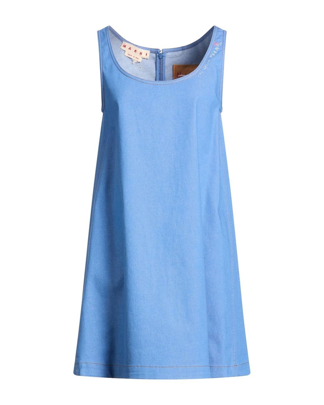Marni Blue Mini Dress Cotton, Elastane