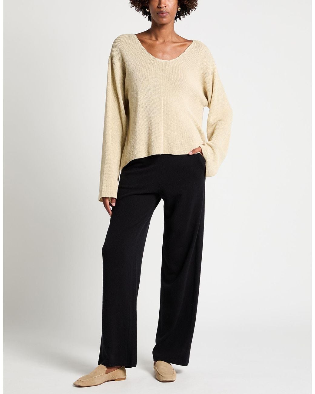 The Row Black Pants Silk, Pla