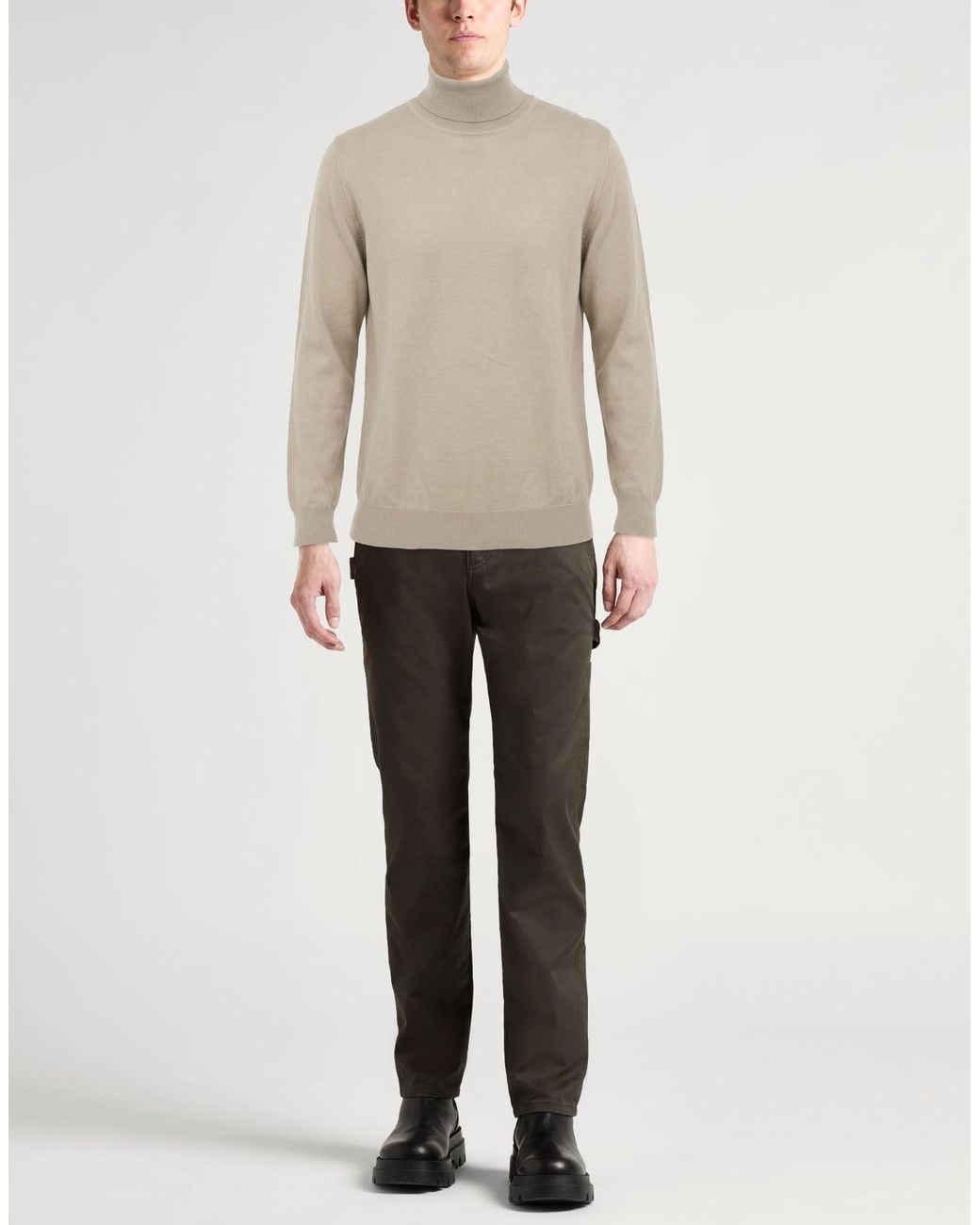 Drumohr Natural Turtleneck Merino Wool for men