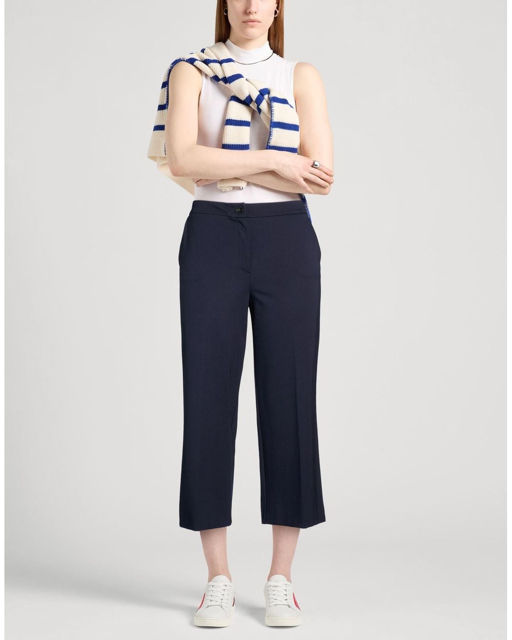 Marella Blue Midnight Pants Viscose, Polyamide, Elastane