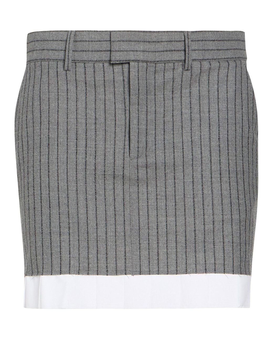Philippe Model Gray Mini Skirt Virgin Wool, Elastane, Cotton, Polyester