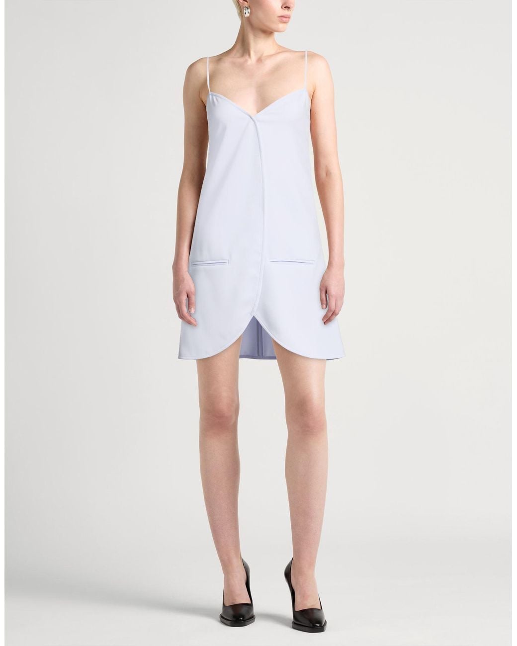 Courreges White Sky Mini Dress Polyester, Polyurethane