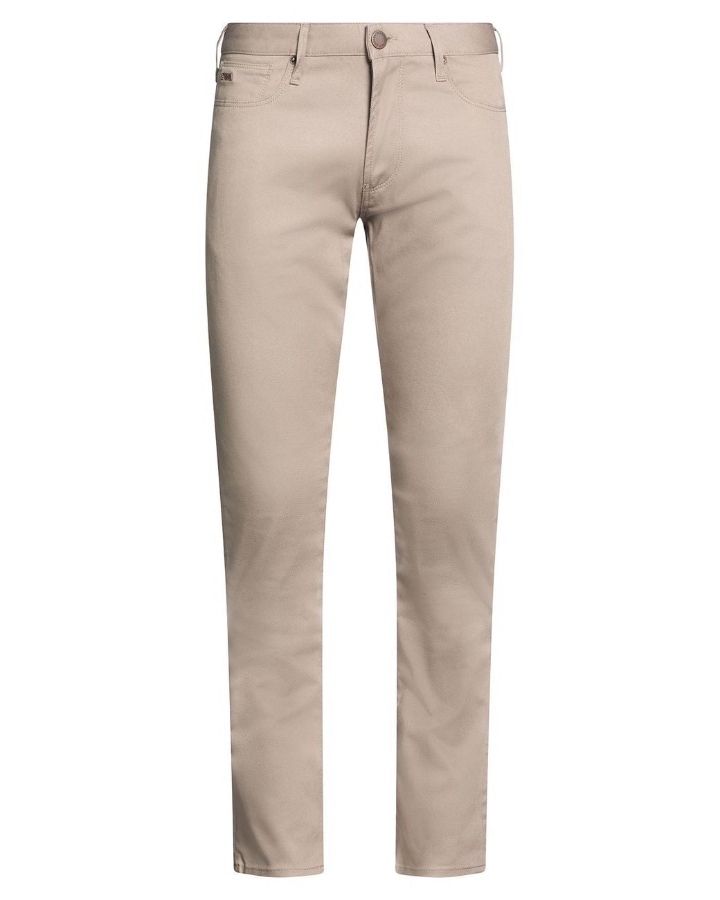Emporio Armani Natural Pants Cotton, Elastane for men